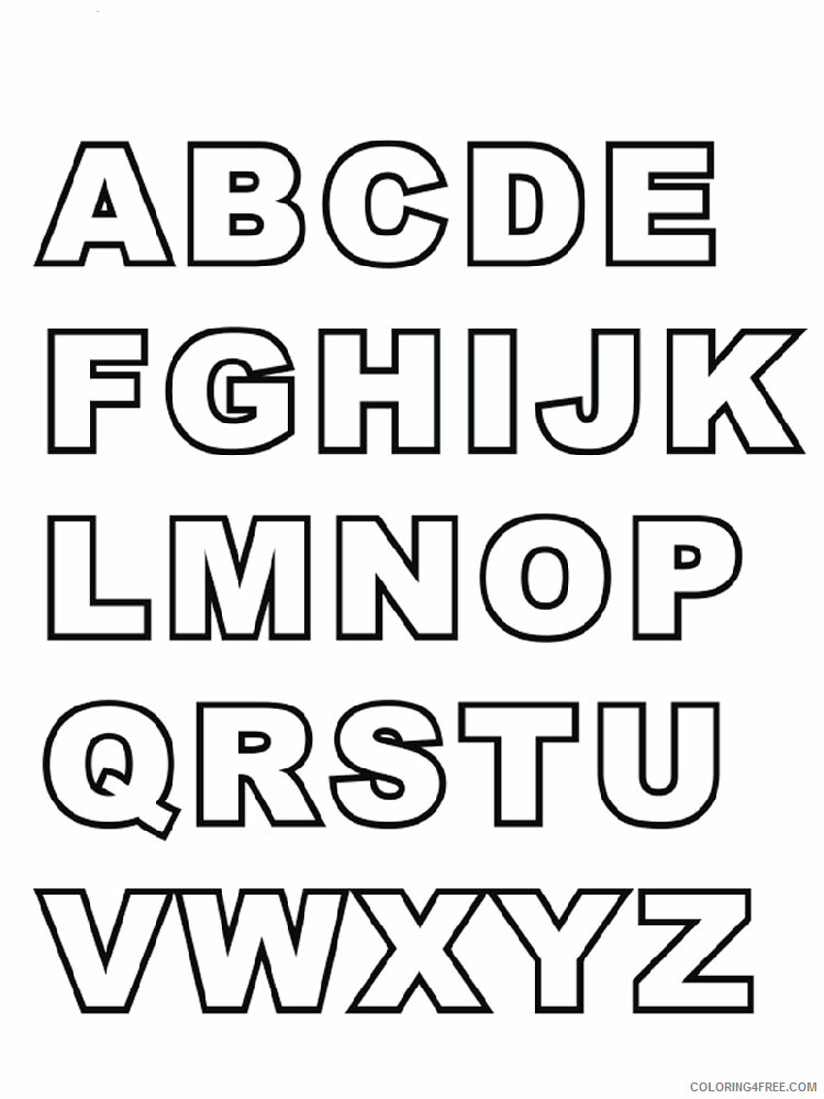 ABC Alphabet Coloring Pages Educational ABC Alphabet 55 Printable 2020 0518 Coloring4free