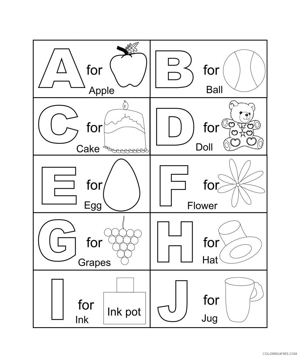 ABC Coloring Pages Educational Abc for Kids Printable 2020 0384 Coloring4free