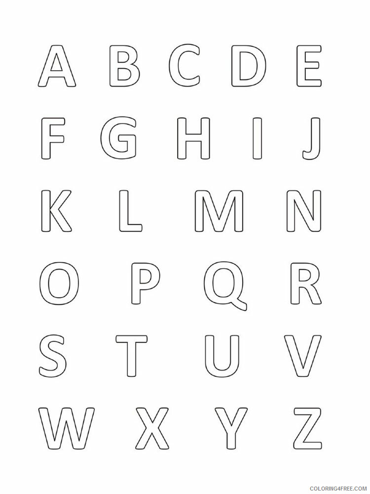 ABC Coloring Pages Educational abc stencils alphabet Printable 2020 0392 Coloring4free