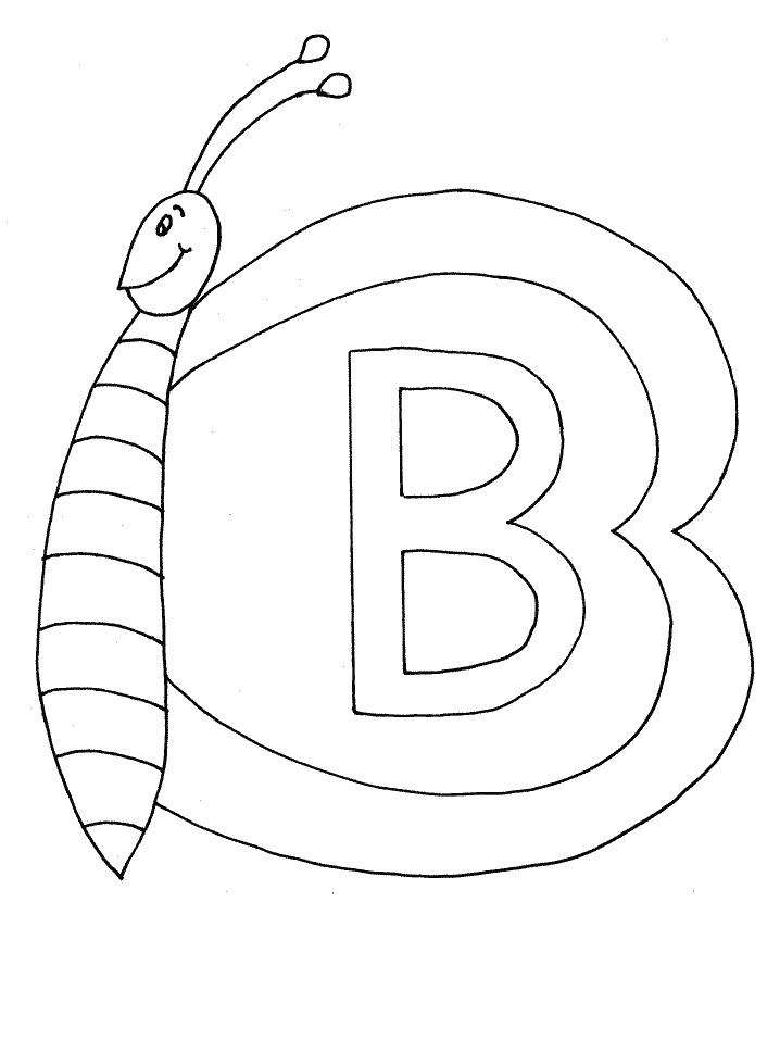 ABC Coloring Pages Educational b butterfly Printable 2020 0420 Coloring4free