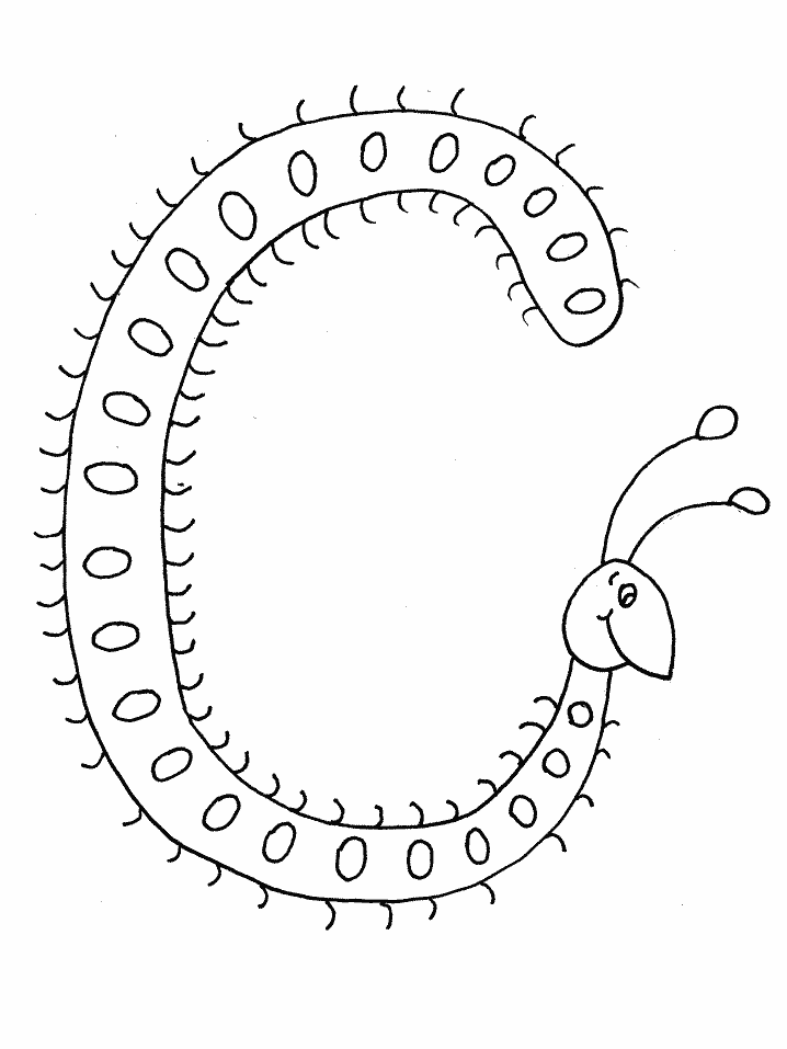 ABC Coloring Pages Educational c caterpillar Printable 2020 0422 Coloring4free