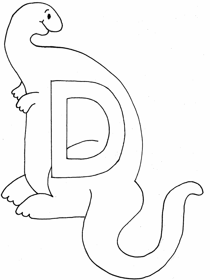 ABC Coloring Pages Educational d dinosaur Printable 2020 0425 Coloring4free
