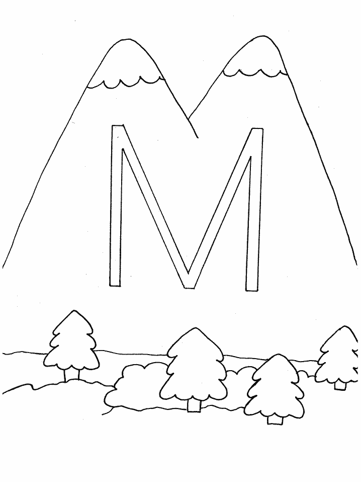 ABC Coloring Pages Educational m mountains Printable 2020 0444 Coloring4free