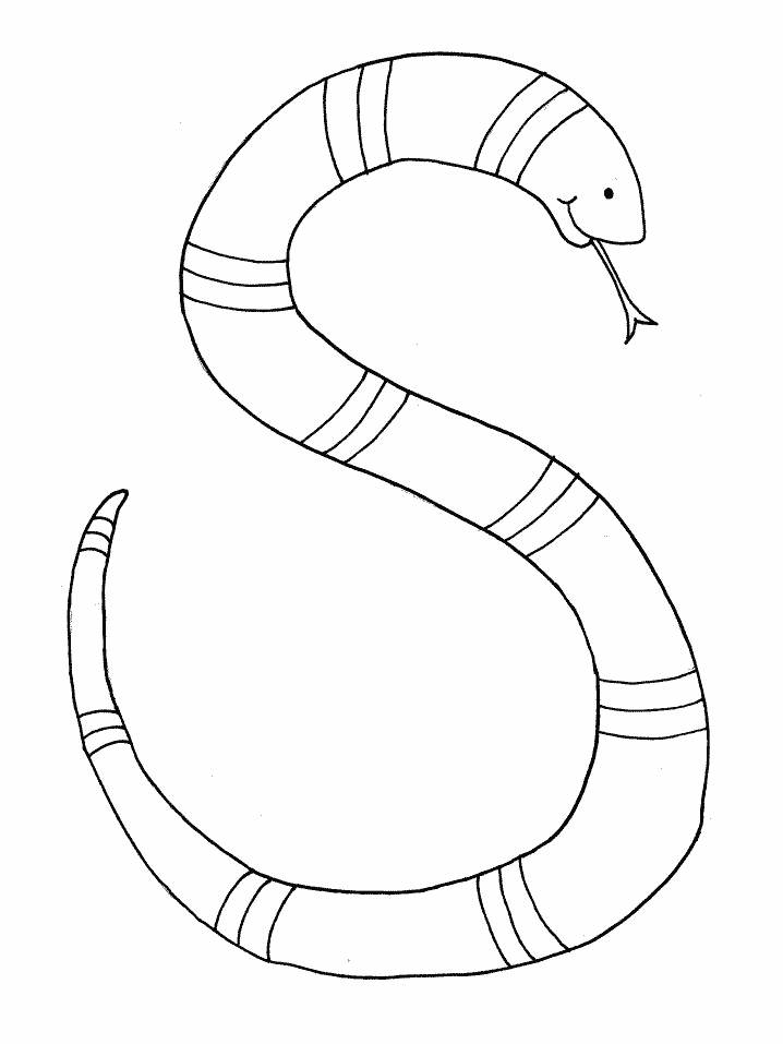 ABC Coloring Pages Educational s snake Printable 2020 0486 Coloring4free