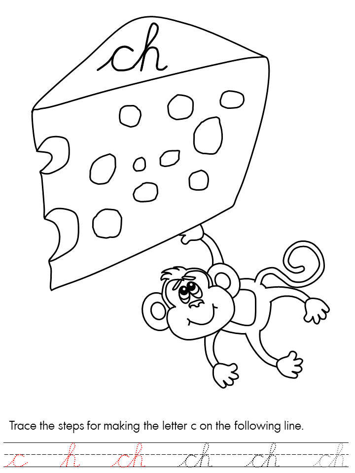 ABC Coloring Pages Educational script ch Printable 2020 0458 Coloring4free