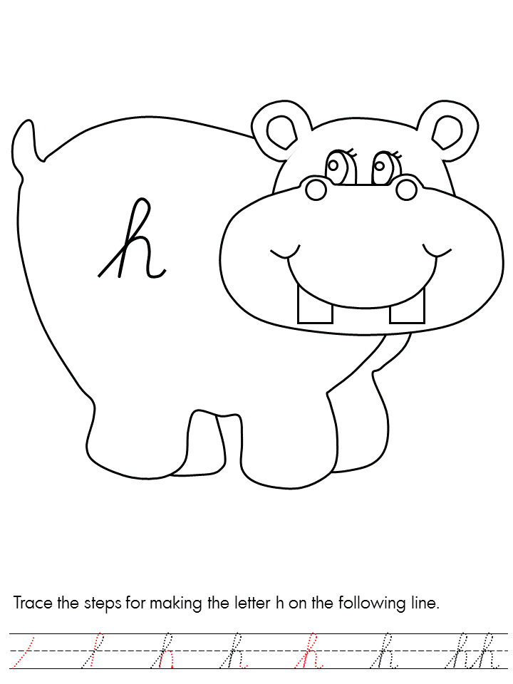 ABC Coloring Pages Educational script h Printable 2020 0463 Coloring4free