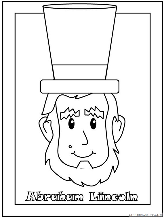 Abraham Lincoln Coloring Pages Educational Cute Printable 2020 0530 Coloring4free