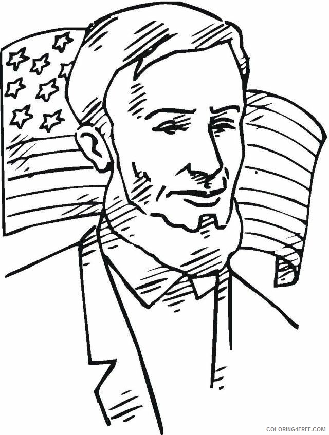 Abraham Lincoln Coloring Pages Educational Free Printable 2020 0533 Coloring4free