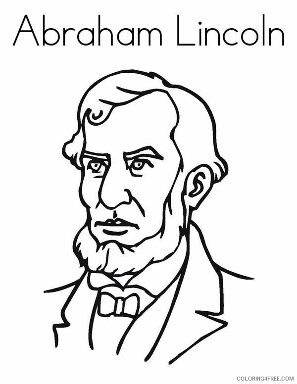 Abraham Lincoln Coloring Pages Educational Free Worksheets Printable 2020 0534 Coloring4free