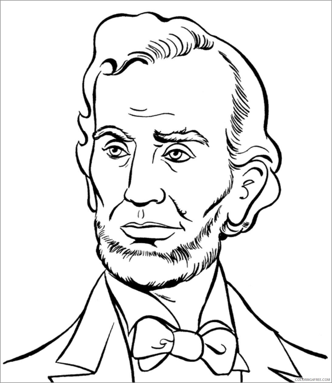 Abraham Lincoln Coloring Pages Educational presidents day Printable 2020 0523 Coloring4free