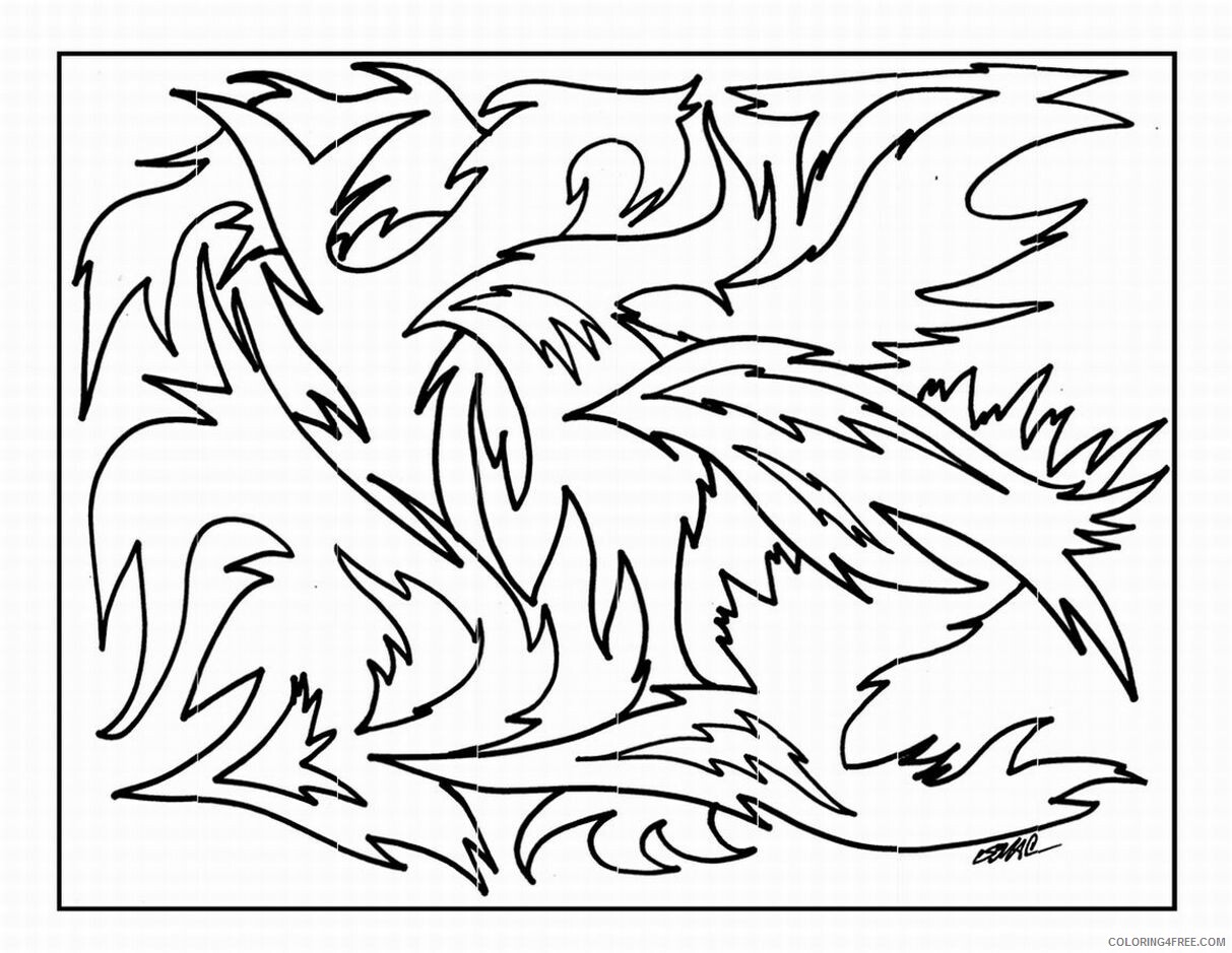 Abstract Coloring Pages Adult Abstract Art Printable 2020 004 Coloring4free