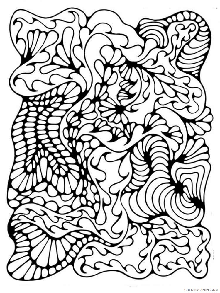 Abstract Coloring Pages Adult abstract adult 17 Printable 2020 011 Coloring4free