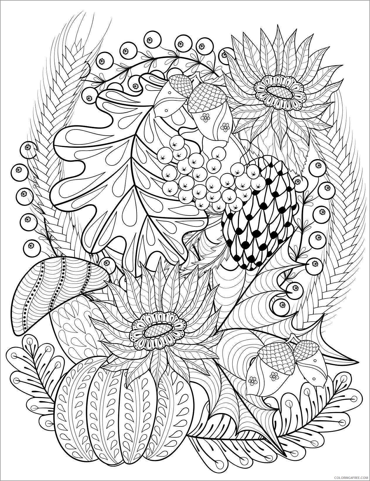 Abstract Coloring Pages Adult abstract autumn Printable 2020 005 Coloring4free