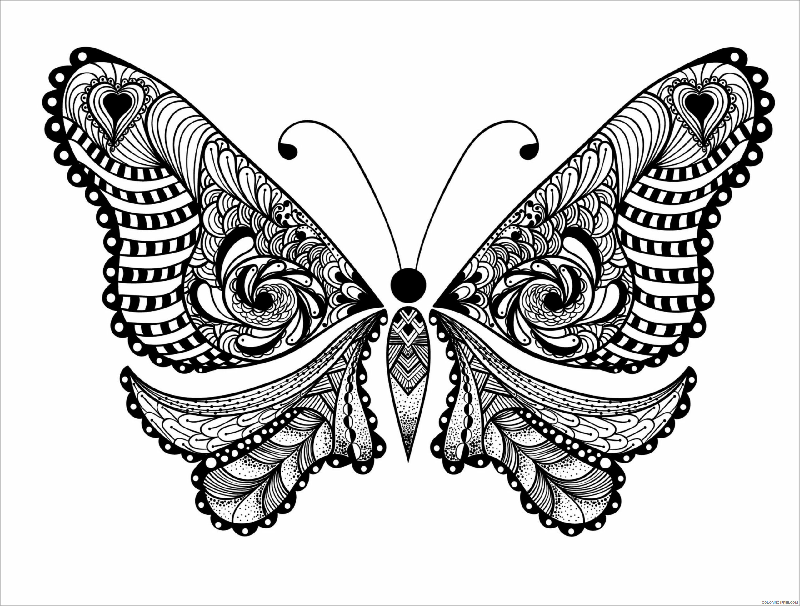 Abstract Coloring Pages Adult abstract butterfly Printable 2020 027 Coloring4free