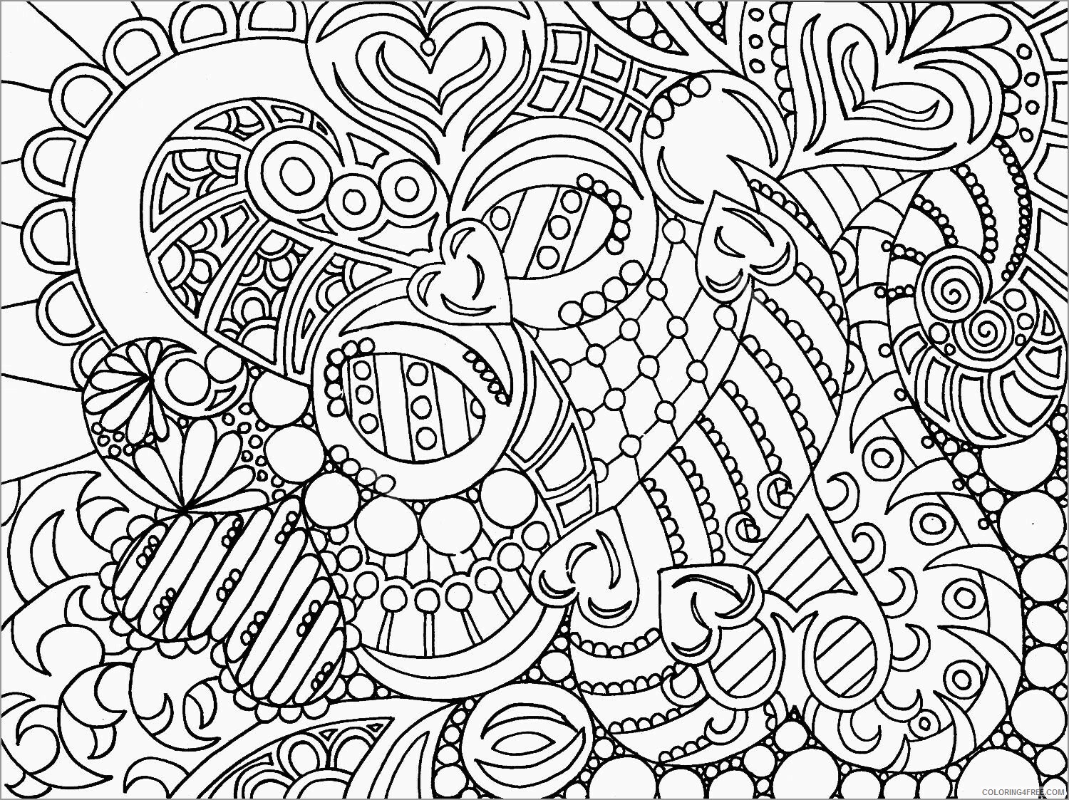 Abstract Coloring Pages Adult abstract for adults Printable 2020 031 Coloring4free