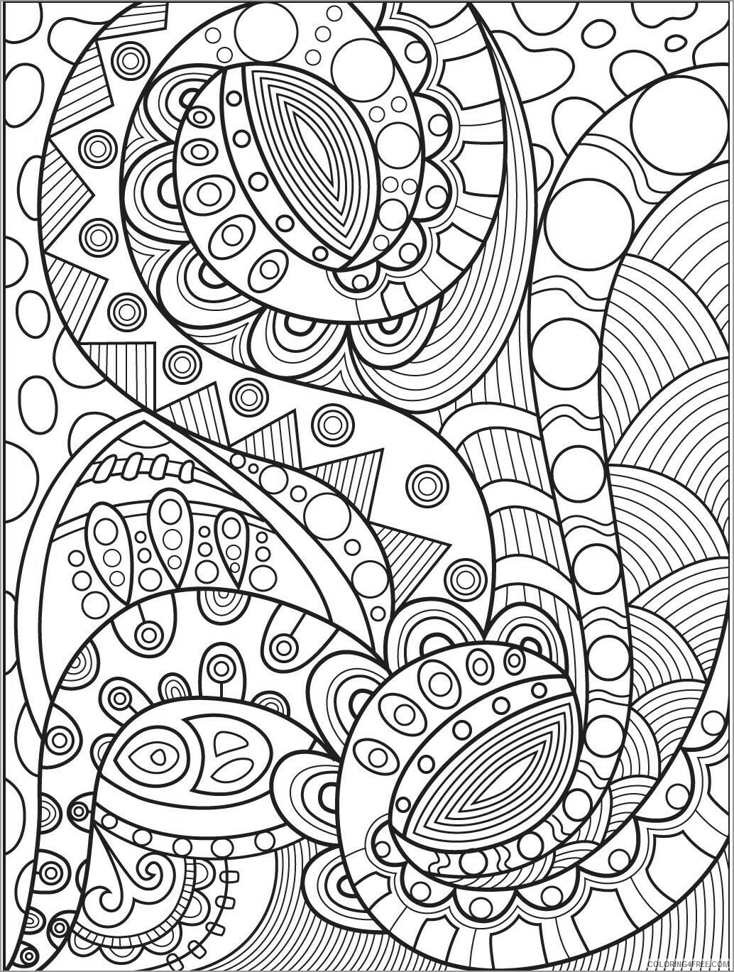 Abstract Coloring Pages Adult abstract pattern Printable 2020 048 Coloring4free