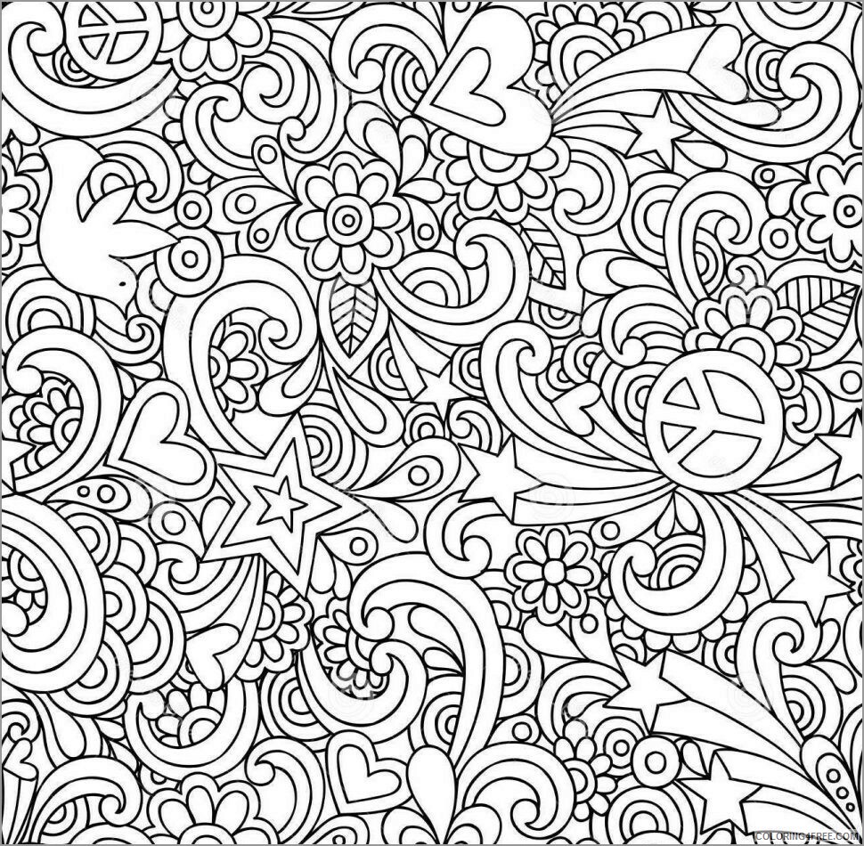Abstract Coloring Pages Adult Abstract To Print Printable 2020 042 Coloring4free Coloring4free Com