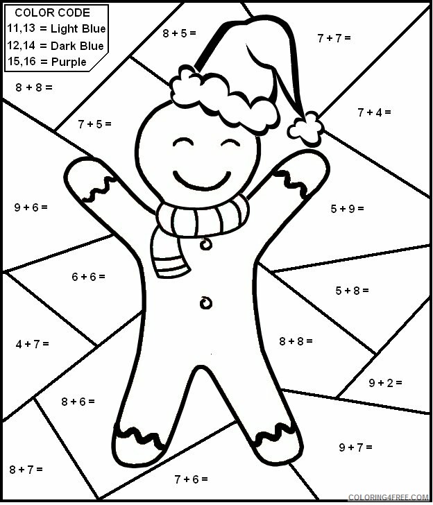 Addition Coloring Pages Educational Color By Number Addition Sheet 2020 0547 Coloring4free