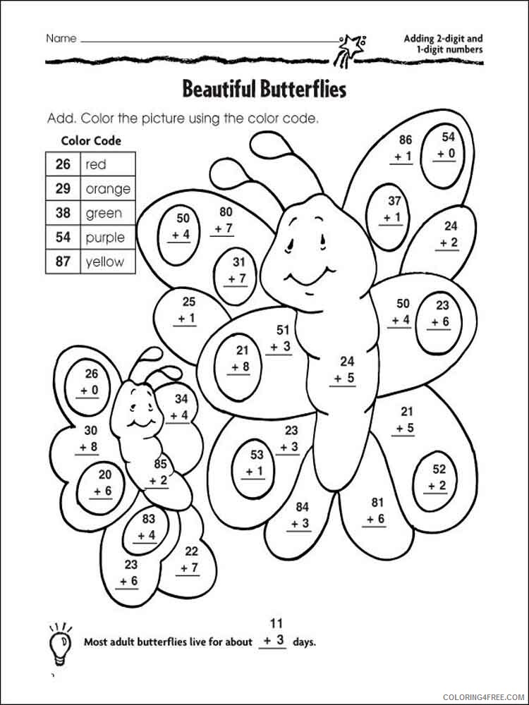 Addition Coloring Pages Educational educational addition 1 Printable 2020 0553 Coloring4free
