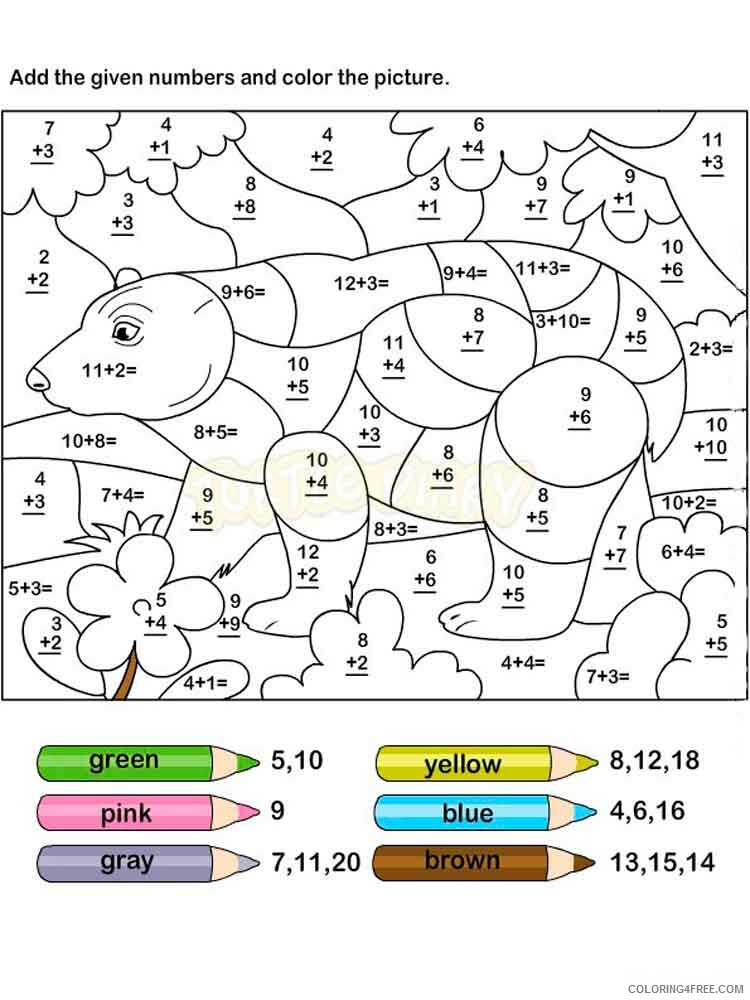 Addition Coloring Pages Educational educational addition 10 Printable 2020 0554 Coloring4free