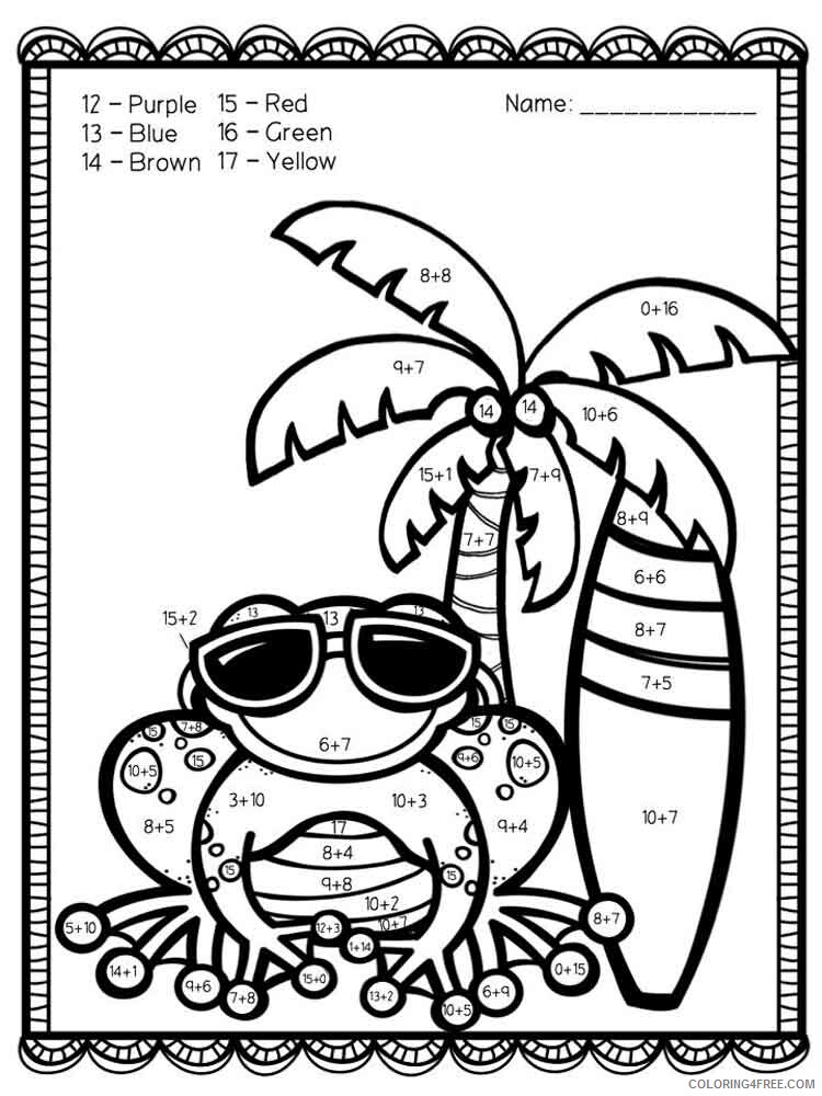 Addition Coloring Pages Educational educational addition 4 Printable 2020 0563 Coloring4free