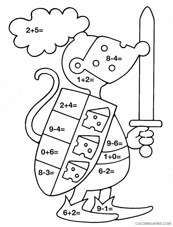 Addition Coloring Pages Educational math addition and subtraction 2020 0577 Coloring4free