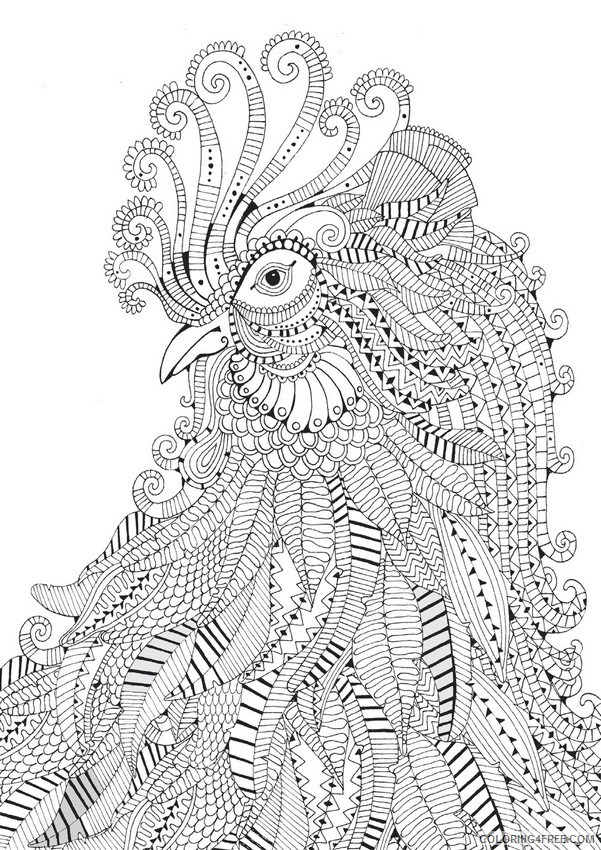 Adult Animals Coloring Pages Animal for Adults Bird Printable 2020 127 Coloring4free