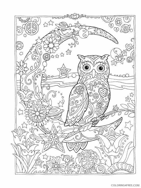 Adult Animals Coloring Pages Free for Adults Animal Owls Printable 2020 151 Coloring4free
