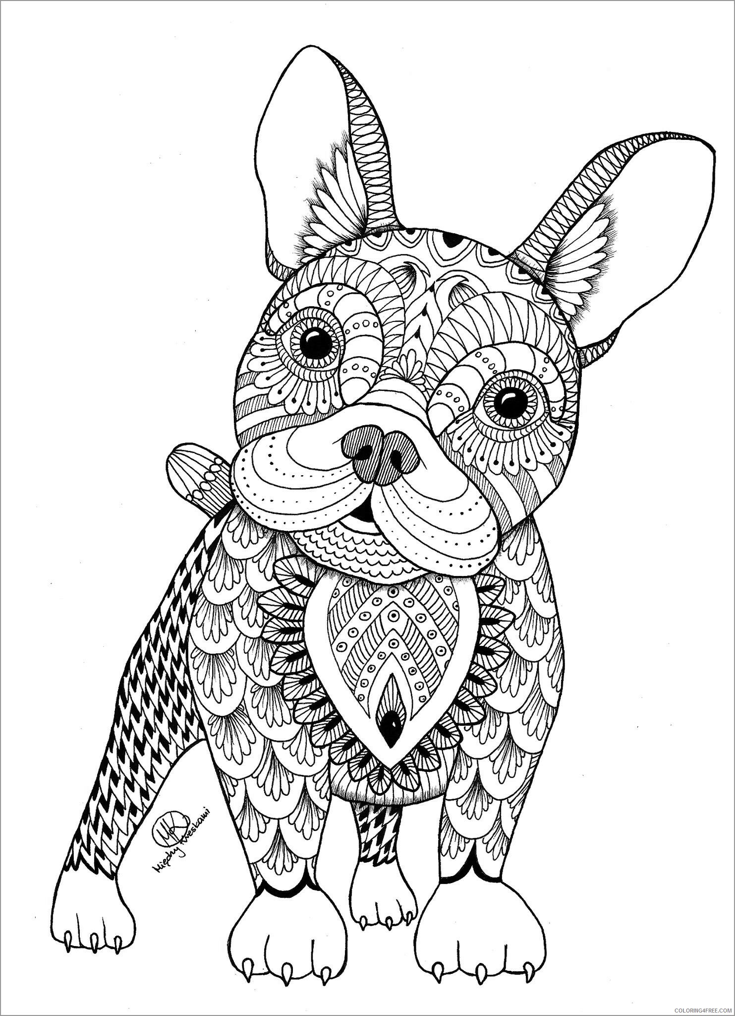 Adult Animals Coloring Pages chihuahua for adults Printable 2020 135 Coloring4free