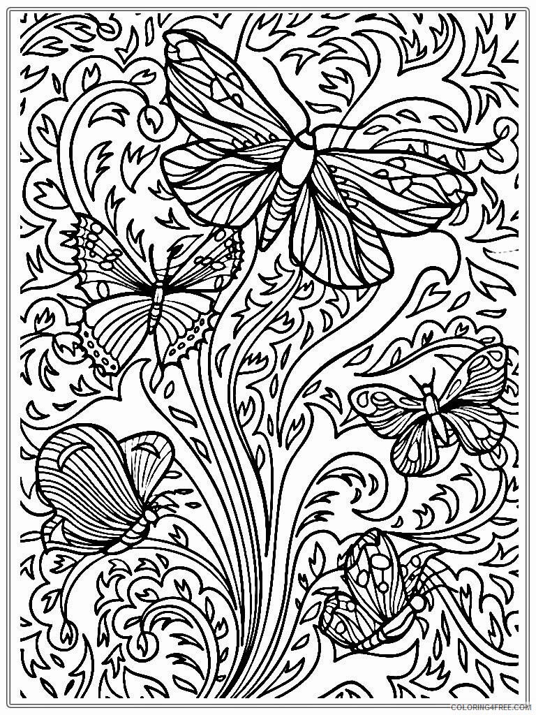 Adult Butterfly Coloring Pages Butterfly Adult Printable 2020 182 Coloring4free