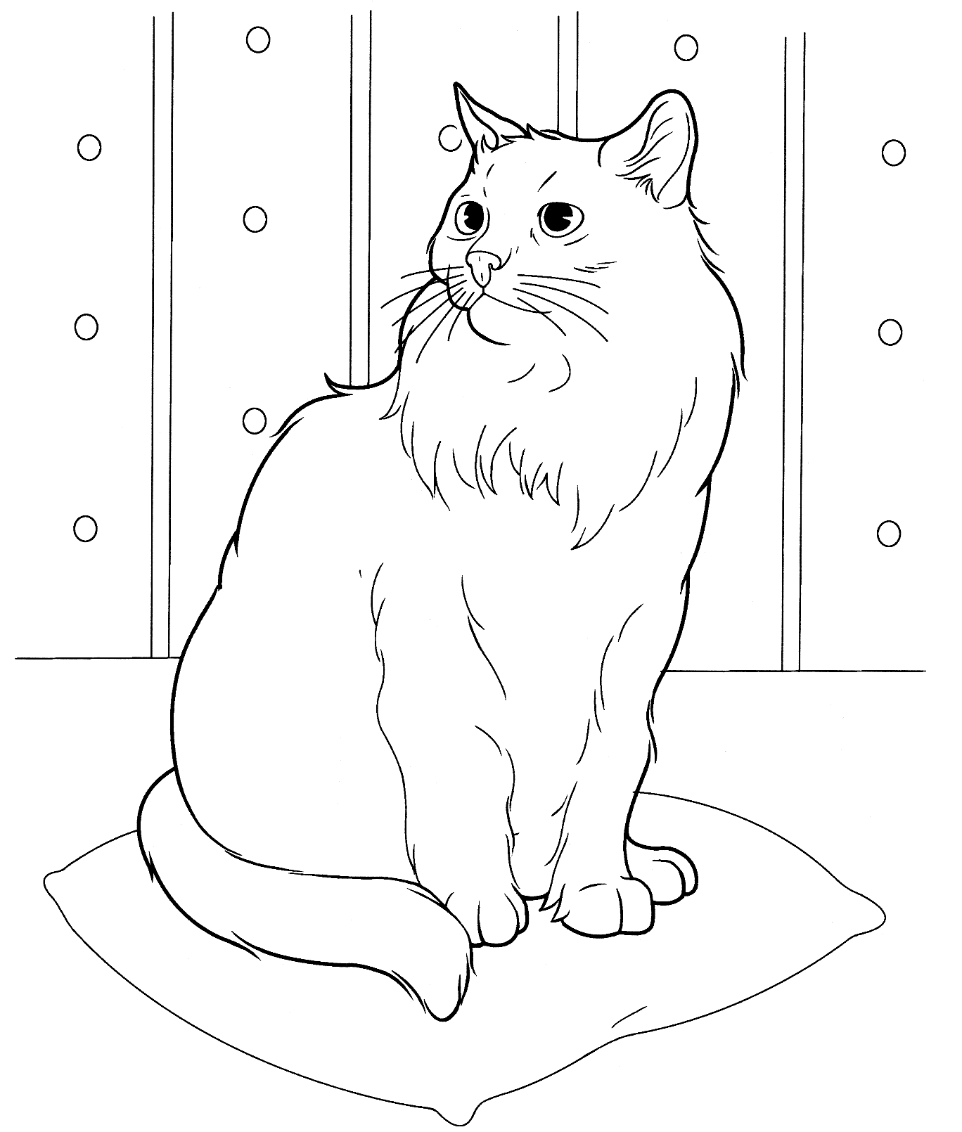 Adult Cat Coloring Pages Easy Cat for Adults Printable 2020 209 Coloring4free