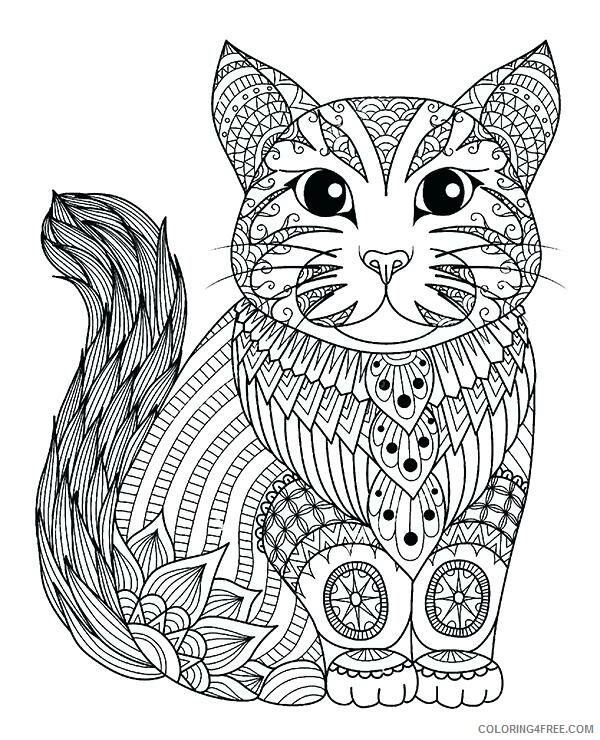 Adult Cat Coloring Pages Printable Cat For Adults Printable 2020 214 Coloring4free Coloring4free Com