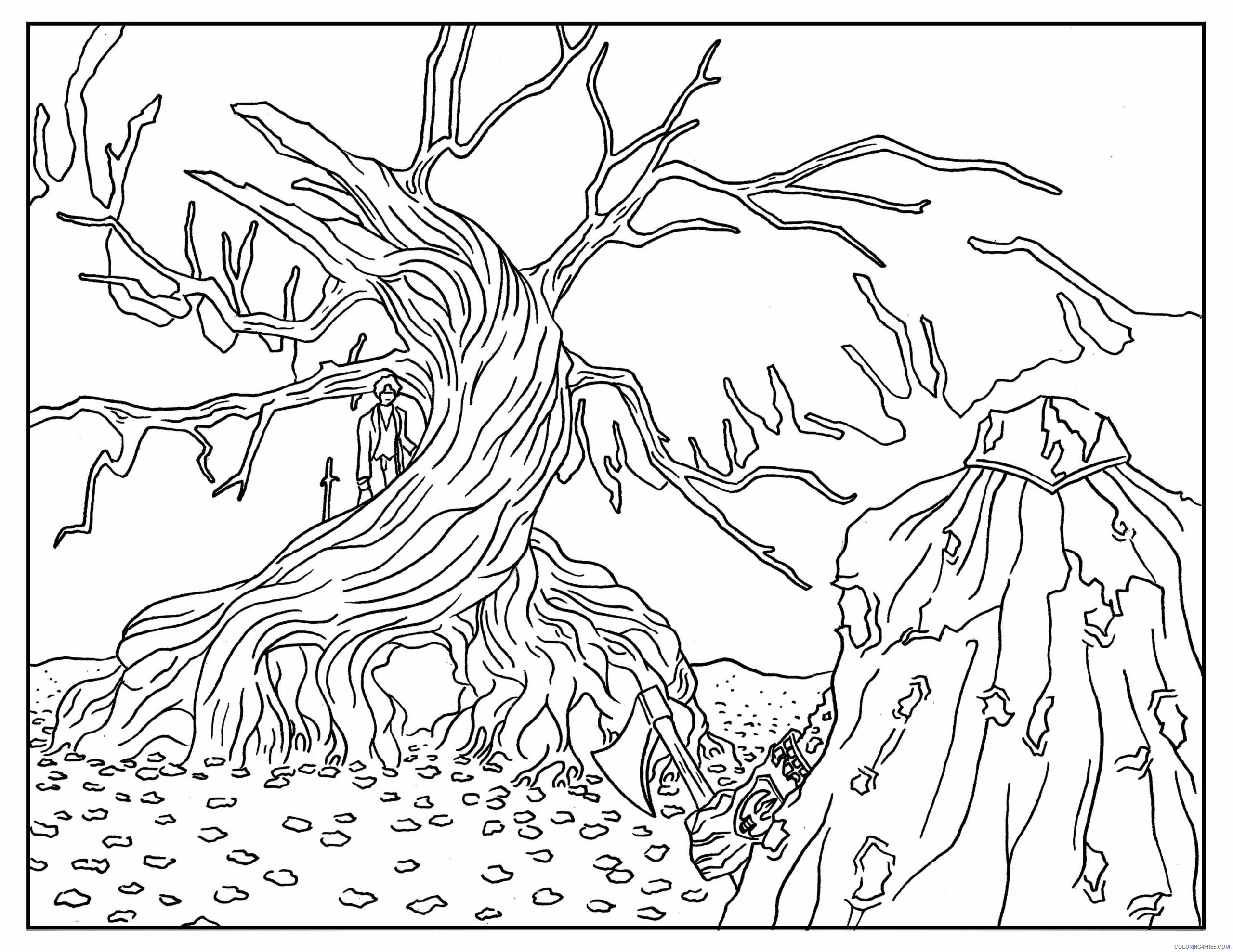 Adult Coloring Pages Sleepy Hollow Adult Book Printable 2020 071 Coloring4free