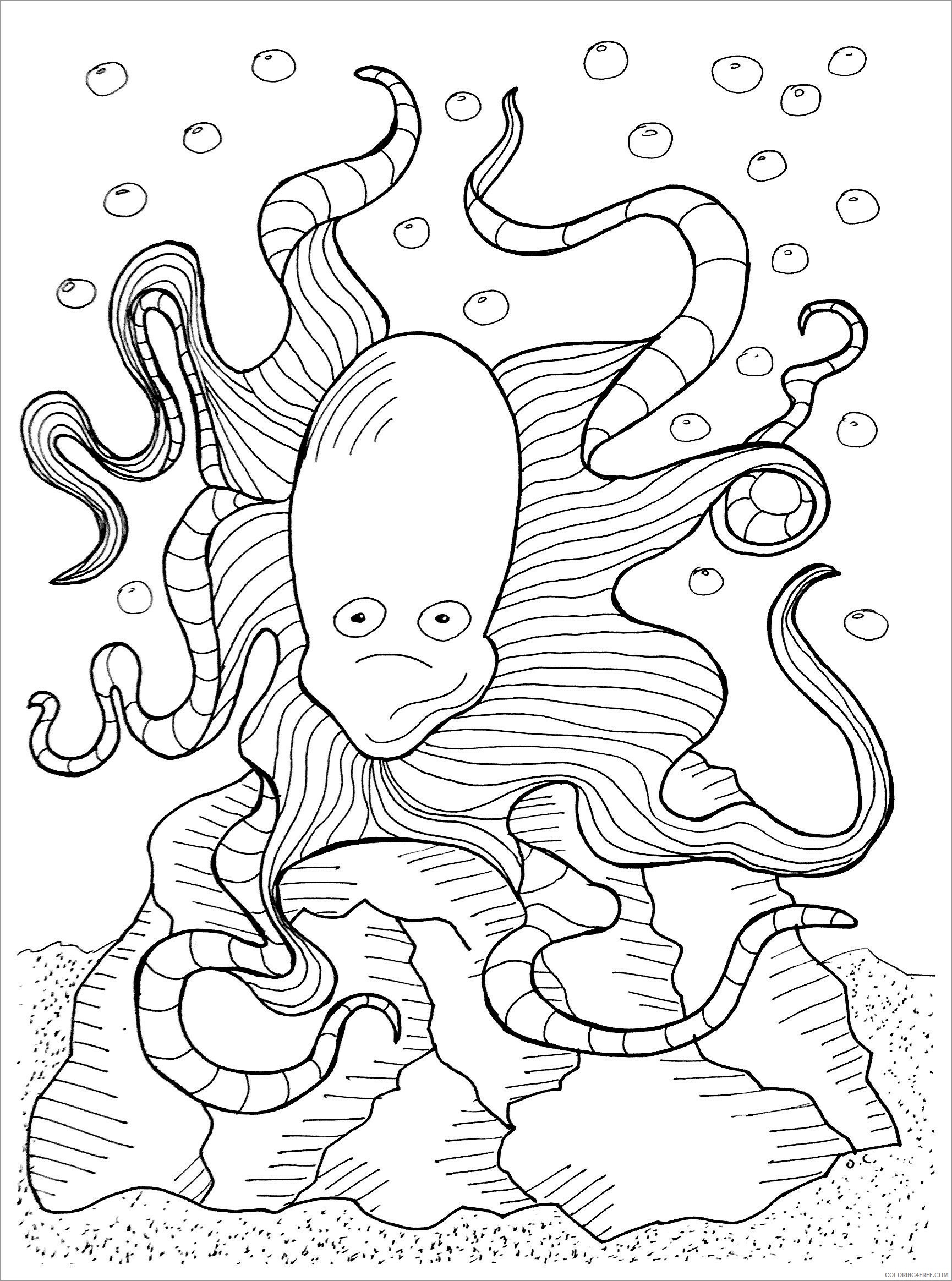 Adult Coloring Pages octopus for adults Printable 2020 049 Coloring4free
