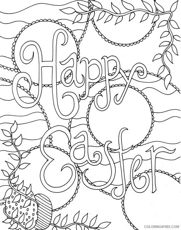 Adult Easter Coloring Pages Happy Easter for Adults Printable 2020 255 Coloring4free