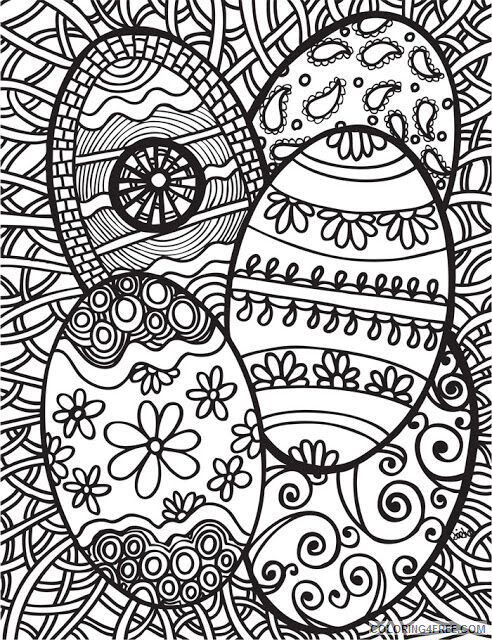 Adult Easter Coloring Pages Printable Easter Egg for Adults Printable 2020 259 Coloring4free