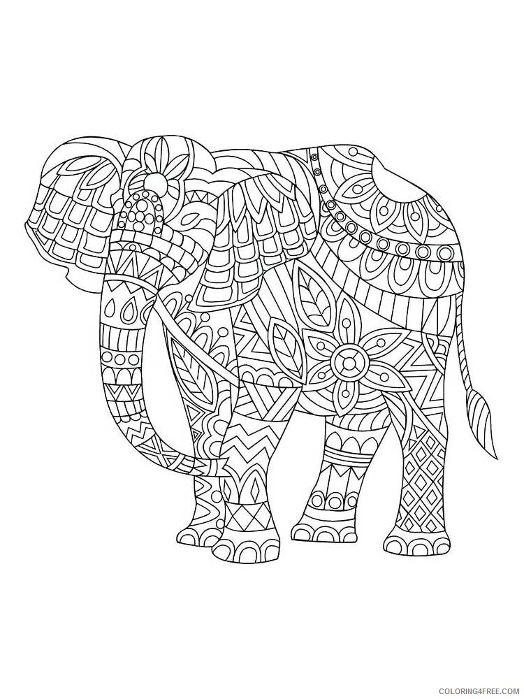 Adult Elephant Coloring Pages Elephant For Adults 12 Printable 2020 269 Coloring4free Coloring4free Com