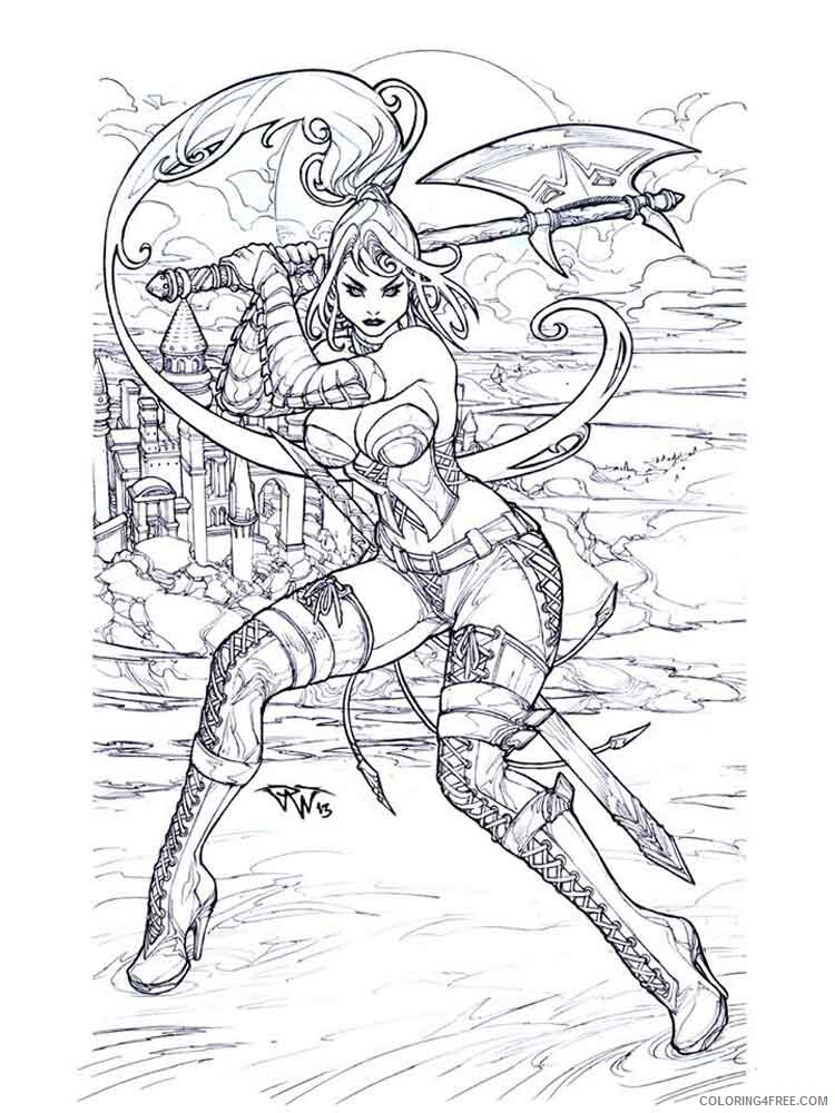 Adult Fantasy Coloring Pages fantasy adult 1 Printable 2020 304 Coloring4free