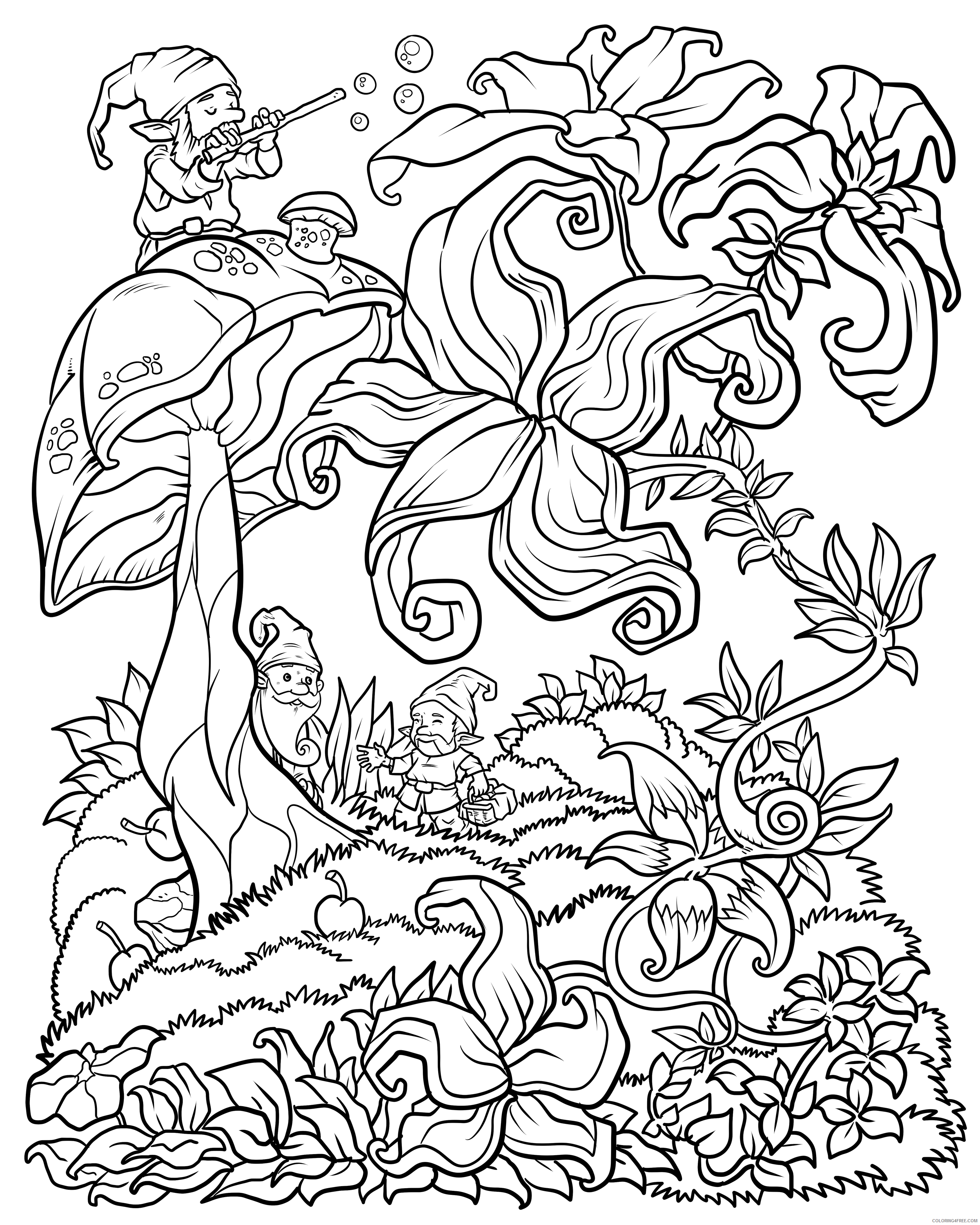 Adult Floral Coloring Pages Forest Floral For Adults Printable 2020 365 Coloring4free