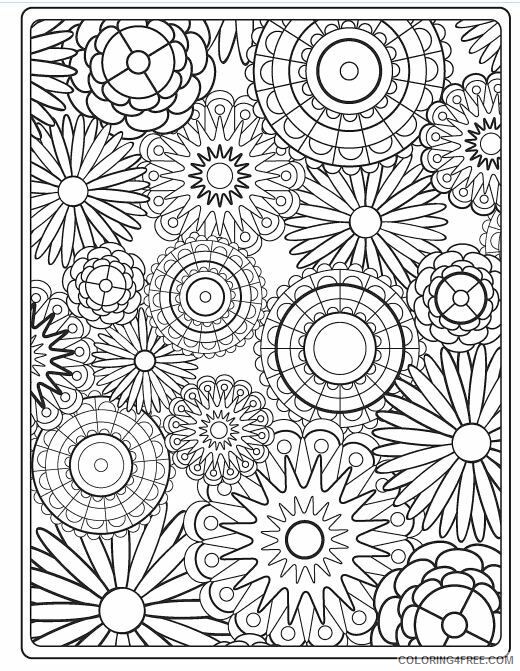 Adult Floral Coloring Pages Hard Flower for Adults Printable 2020 369 Coloring4free