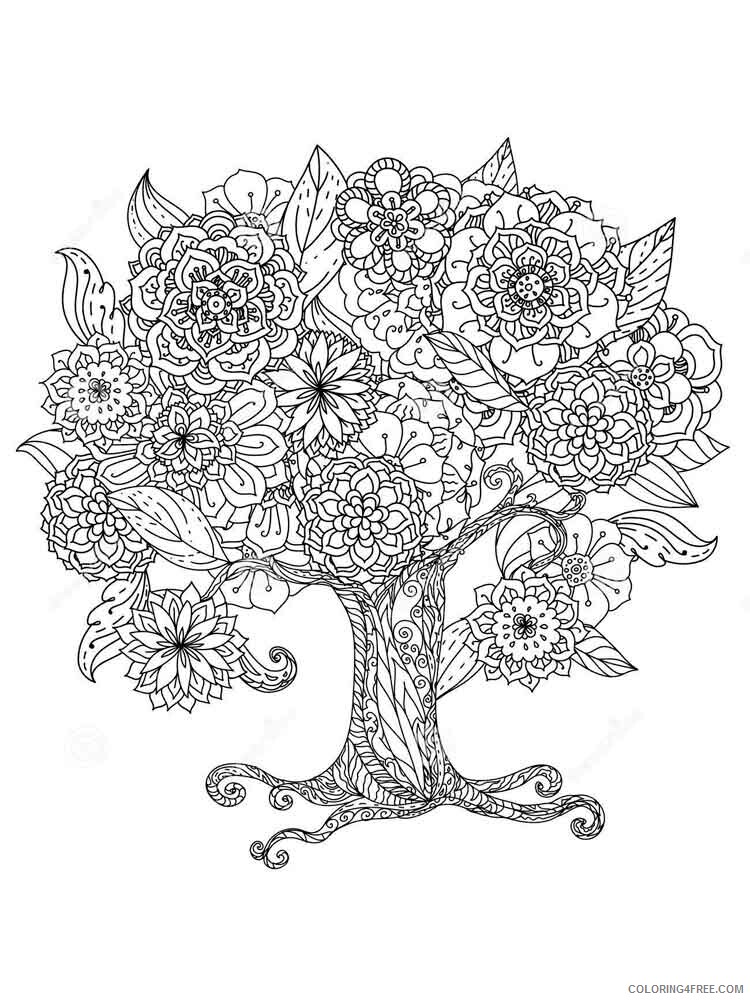 Adult Flowers Coloring Pages adult flowers 11 Printable 2020 378 Coloring4free