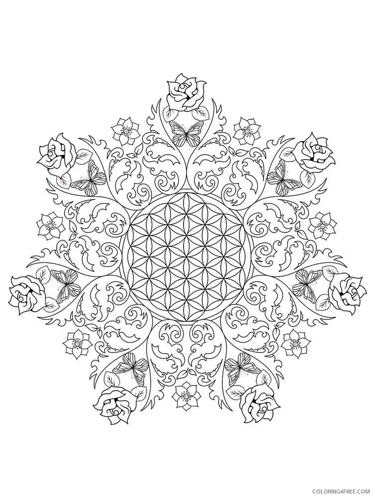 Adult Flowers Coloring Pages adult flowers 9 Printable 2020 391 Coloring4free