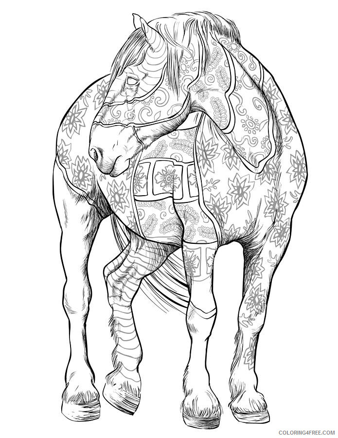 Adult Horse Coloring Pages Horse Adults Printable 2020 396 Coloring4free