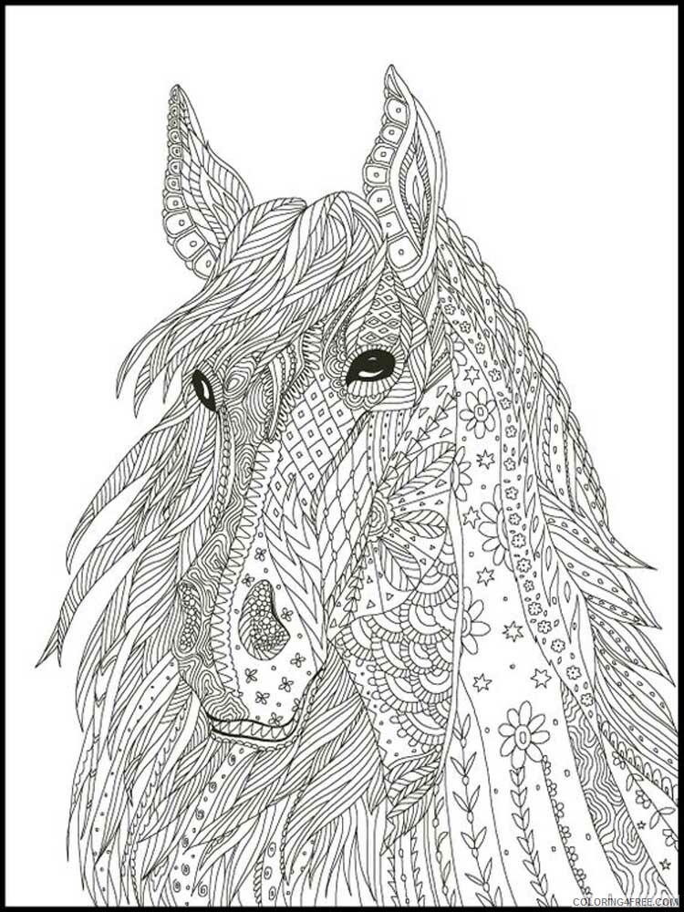 Adult Horse Coloring Pages horse for adults 16 Printable 2020 406 Coloring4free