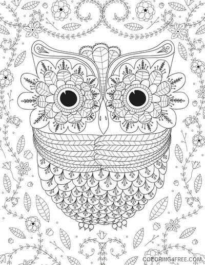 Adult Owl Coloring Pages Hard Owl for Adults Printable 2020 433 Coloring4free