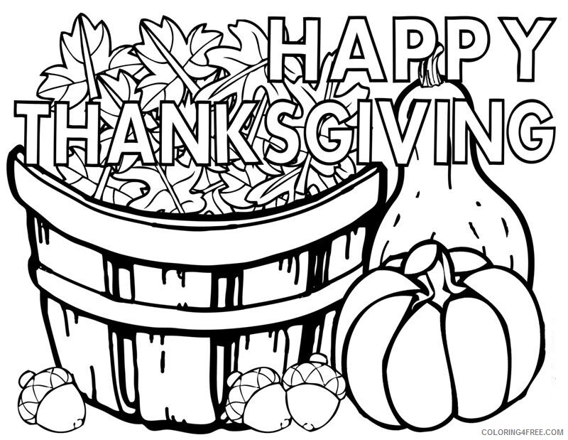 Adult Thanksgiving Coloring Pages Happy Thanksgiving Fall Printable 2020 462 Coloring4free