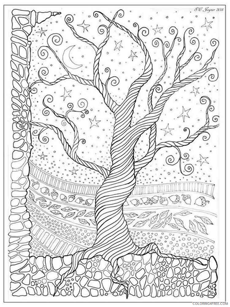 Adult Tree Coloring Pages adult tree 16 Printable 2020 495 Coloring4free