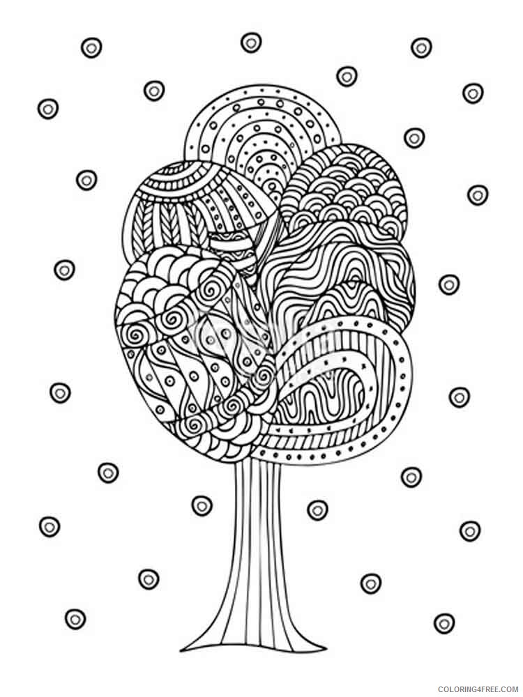 Adult Tree Coloring Pages adult tree 4 Printable 2020 498 Coloring4free