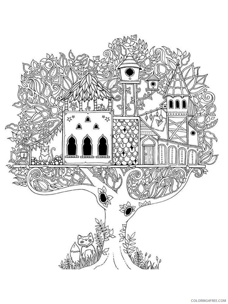 Adult Tree Coloring Pages adult tree 6 Printable 2020 499 Coloring4free