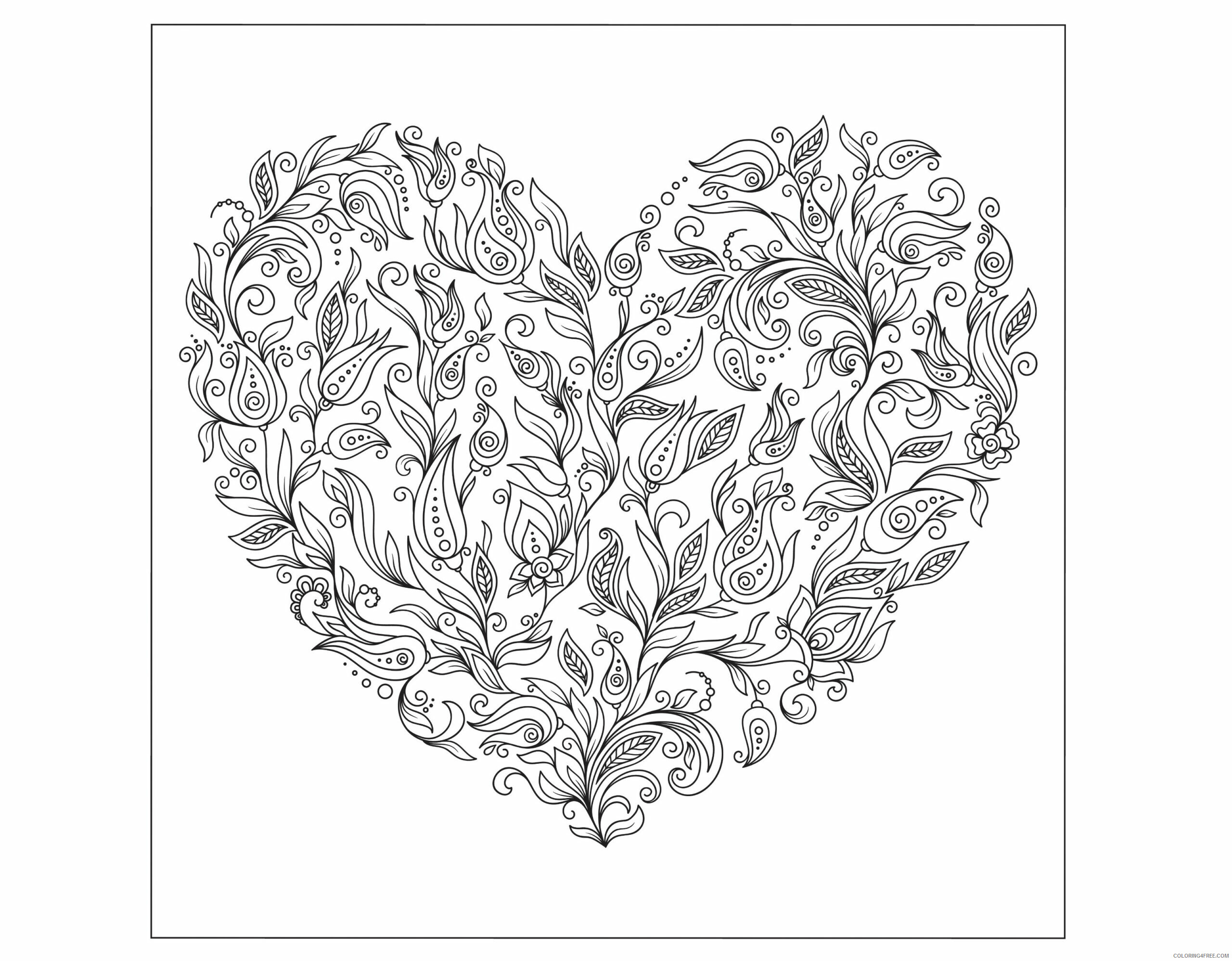 Adult Valentines Day Coloring Pages for Adults Printable 2020 509 Coloring4free